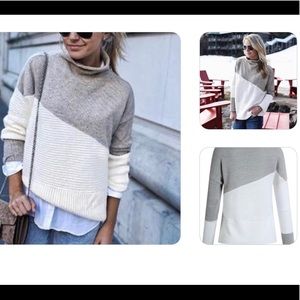 Gray/White Sweater